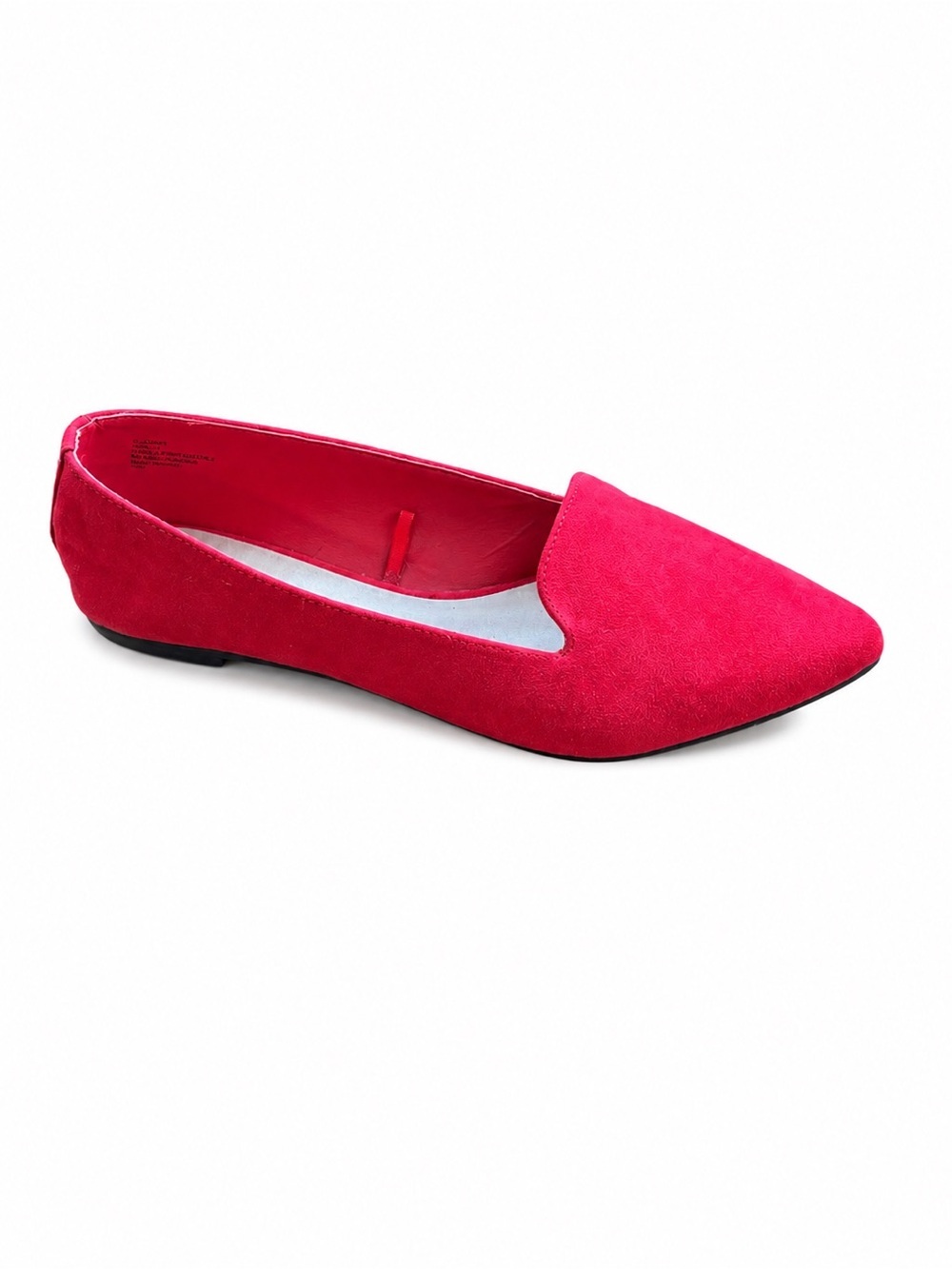 Madden Girl Red Faux Suede Pointed Toe Flats Women’s Size 10M  Slip-On Loafers - Picture 4 of 6